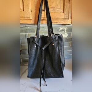 Steve Madden Black Vegan Bucket Tote